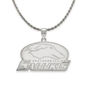 Sterling Silver Southern Illinois U. Lg Logo Pendant Necklace, 20 Inch